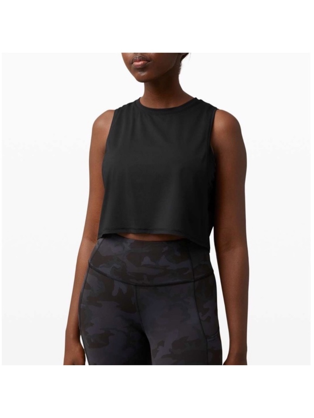 lululemon athletica Muscle Love Crop Tanks-Two one Black and one Coral